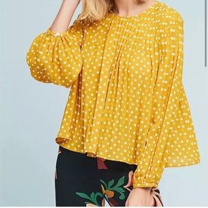 Mauve by Anthropology ballon blouse